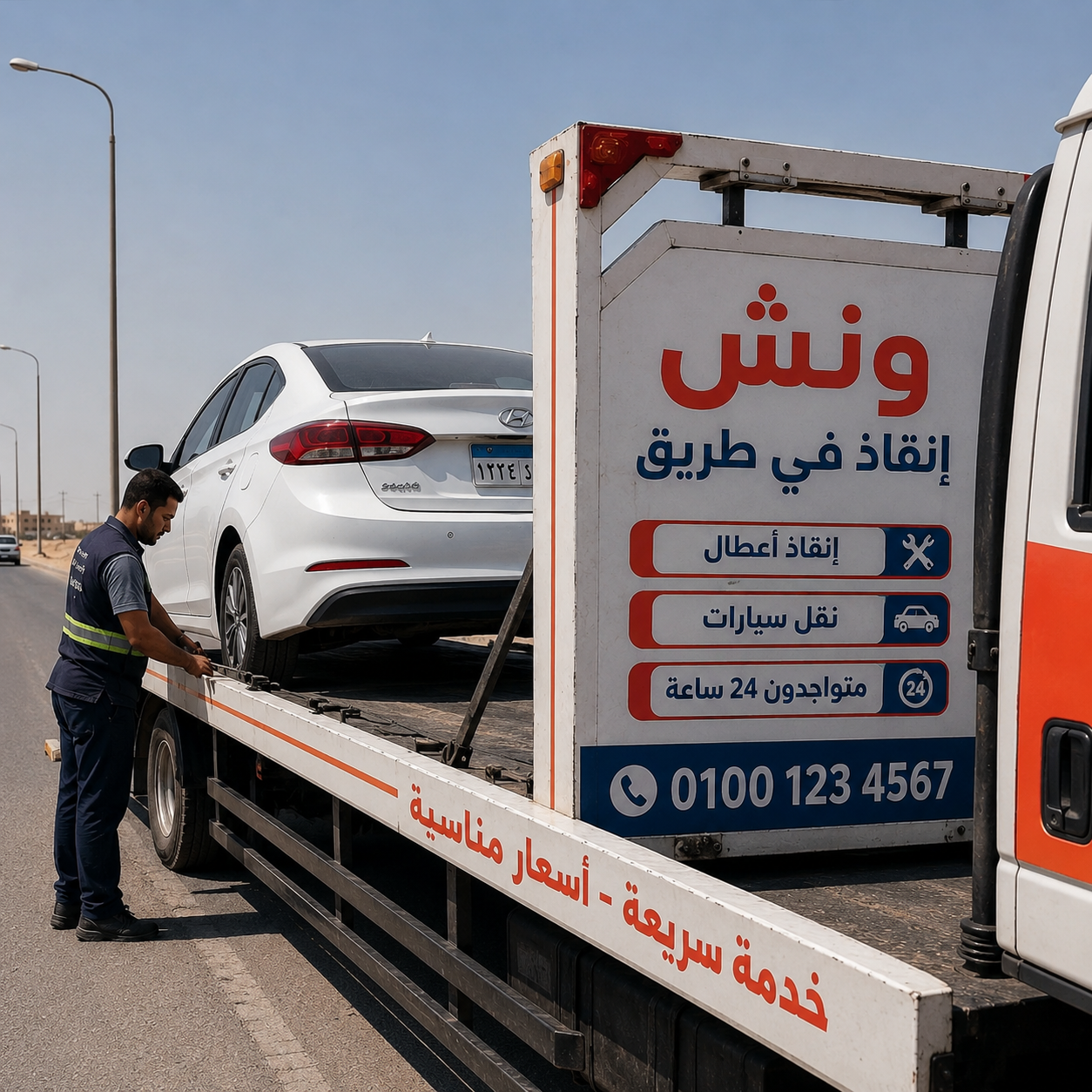 ونش انقاذ طريق الاسماعيلية بورسعيد